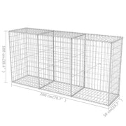 Gabion mand 200x50x100 cm gegalvaniseerd staal