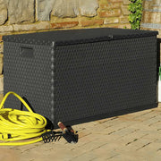 Tuinbox 120x56x63 cm polypropeen rattan antracietkleurig