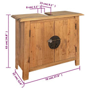 Wastafelkast 70x32x63 cm massief grenenhout