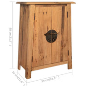 Badkamerkastje 59x32x80 cm massief grenenhout