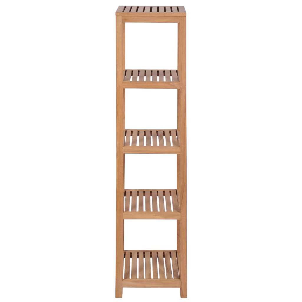 Badkamer opbergrek 4-laags 42x42x165 cm massief teakhout