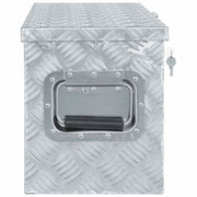 Aluminium kist 61,5x26,5x30 cm zilverkleurig