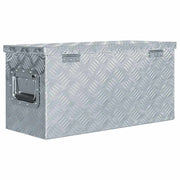 Aluminium kist 61,5x26,5x30 cm zilverkleurig