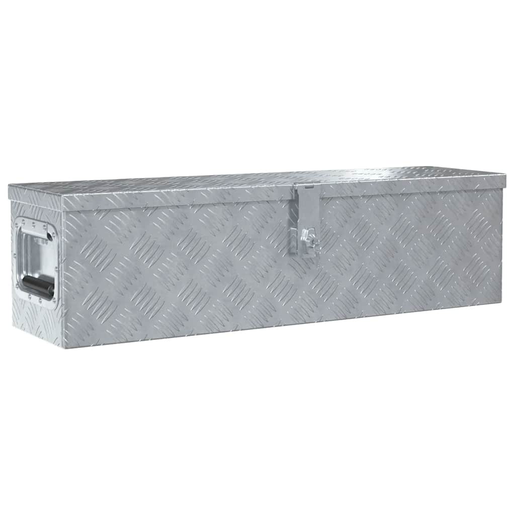 Aluminium kist 80,5x22x22 cm zilverkleurig