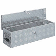 Aluminium kist 80,5x22x22 cm zilverkleurig