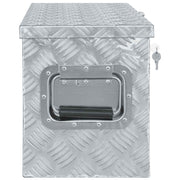 Aluminium kist 80,5x22x22 cm zilverkleurig