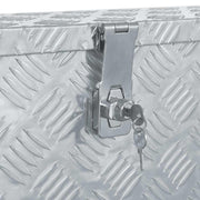 Aluminium kist 80,5x22x22 cm zilverkleurig