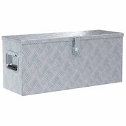 Aluminium kist 76,5x26,5x33 cm zilverkleurig