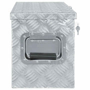 Aluminium kist 76,5x26,5x33 cm zilverkleurig