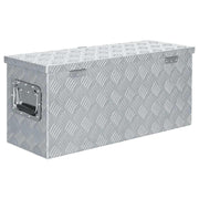 Aluminium kist 76,5x26,5x33 cm zilverkleurig