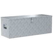 Aluminium kist 110,5x38,5x40 cm zilverkleurig