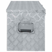 Aluminium kist 110,5x38,5x40 cm zilverkleurig