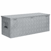 Aluminium kist 110,5x38,5x40 cm zilverkleurig