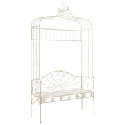 Tuinbank 122 cm ijzer antiekwit
