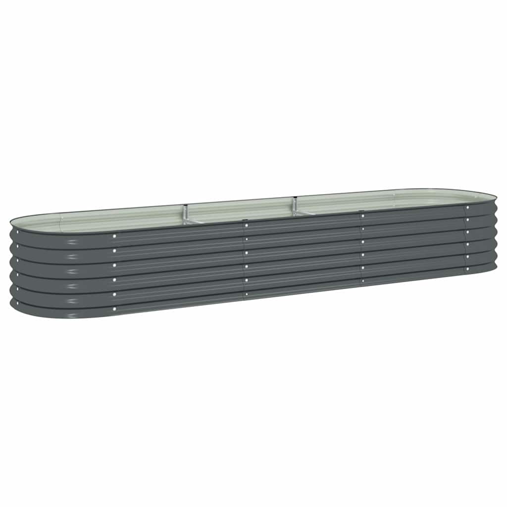 Plantenbak verhoogd 320x80x44 cm gegalvaniseerd staal grijs