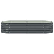 Plantenbak verhoogd 240x80x44 cm gegalvaniseerd staal grijs