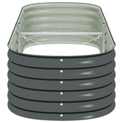 Plantenbak verhoogd 240x80x44 cm gegalvaniseerd staal grijs