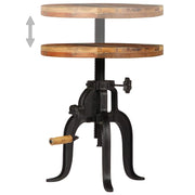 Bijzettafel 45x(45-62) cm massief sloophout en gietijzer