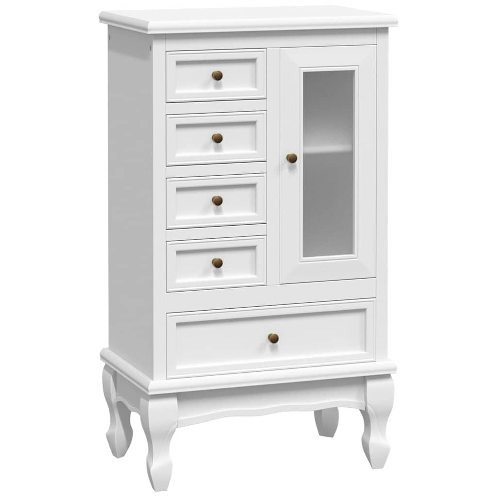 Kast met 5 lades en 2 planken wit