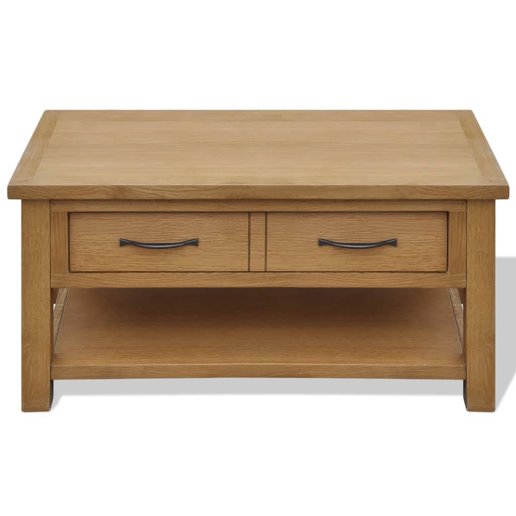 Salontafel 88x53x45 cm massief eikenhout