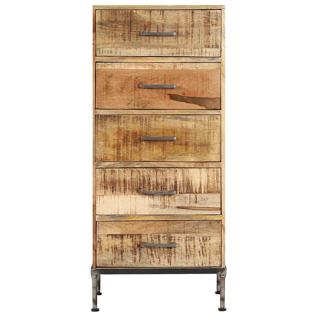Ladekast 45x35x106 cm massief mangohout