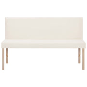 Bankje 139,5 cm kunstleer crème