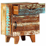 Nachtkastje handgesneden 40x30x50 cm massief gerecycled hout