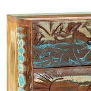 Nachtkastje handgesneden 40x30x50 cm massief gerecycled hout