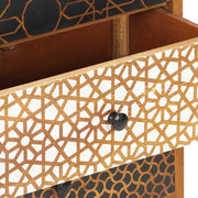 Dressoir met geprint patroon 90x30x70 cm massief mangohout