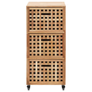 Badkamerkastje 41x41x91 cm massief walnotenhout