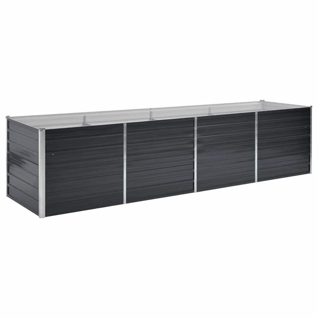 Plantenbak verhoogd 320x80x77 cm gegalvaniseerd staal antraciet