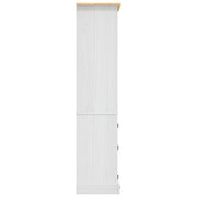 Wandkast 80x40x170 cm Mexicaans grenenhout Corona-stijl wit