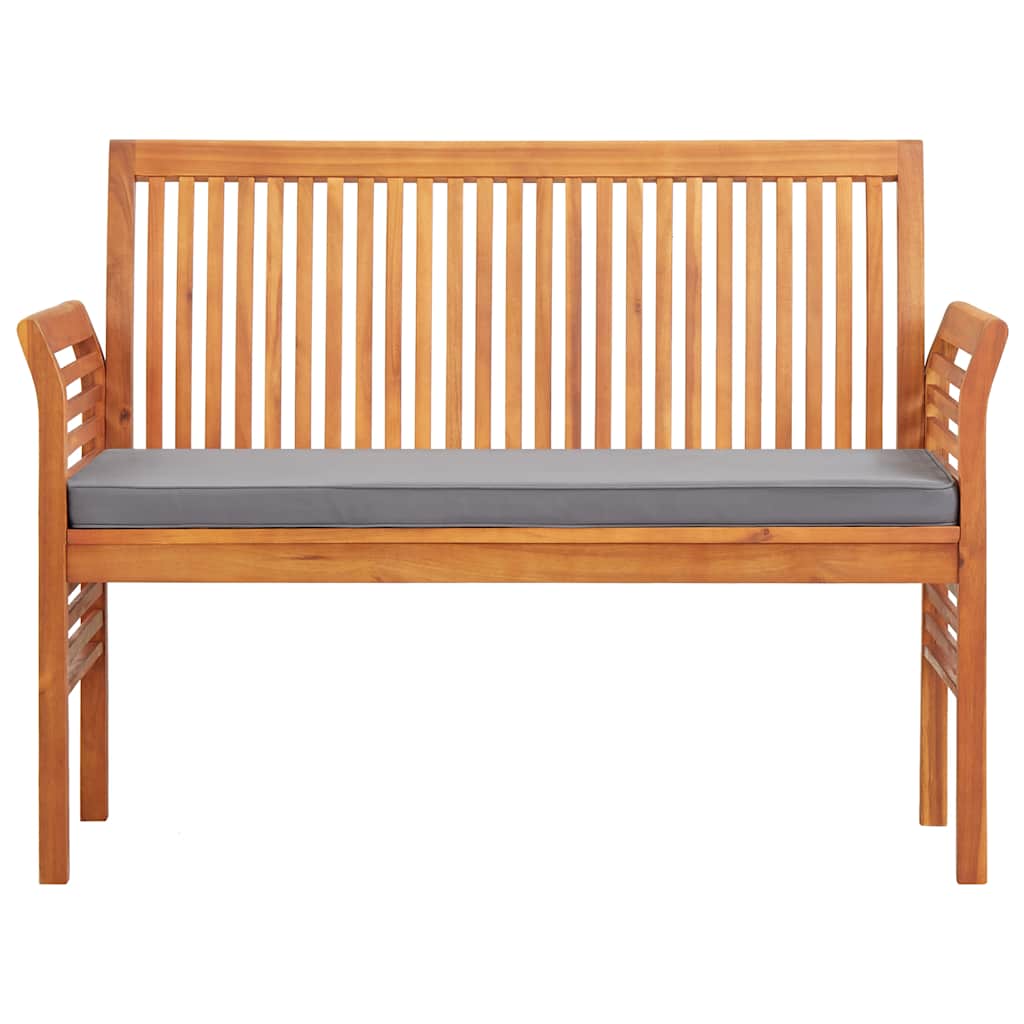 Tuinbank 2-zits met kussen 120 cm massief acaciahout