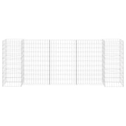 Gabion plantenbak H-vormig 260x40x100 cm staaldraad