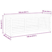 Tuinbox 150x50x55 cm massief eucalyptushout