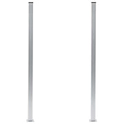 Schuttingpalen 2 st 185 cm aluminium