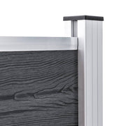 Schuttingpalen 2 st 185 cm aluminium