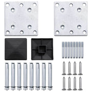 Schuttingpalen 2 st 185 cm aluminium