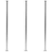 Schuttingpalen 3 st 185 cm aluminium