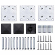Schuttingpalen 3 st 185 cm aluminium
