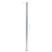 Schuttingpalen 3 st 185 cm aluminium