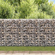 Schanskorfmuur met deksels 150x60x100 cm gegalvaniseerd staal
