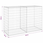 Schanskorfmuur met deksels 150x60x100 cm gegalvaniseerd staal