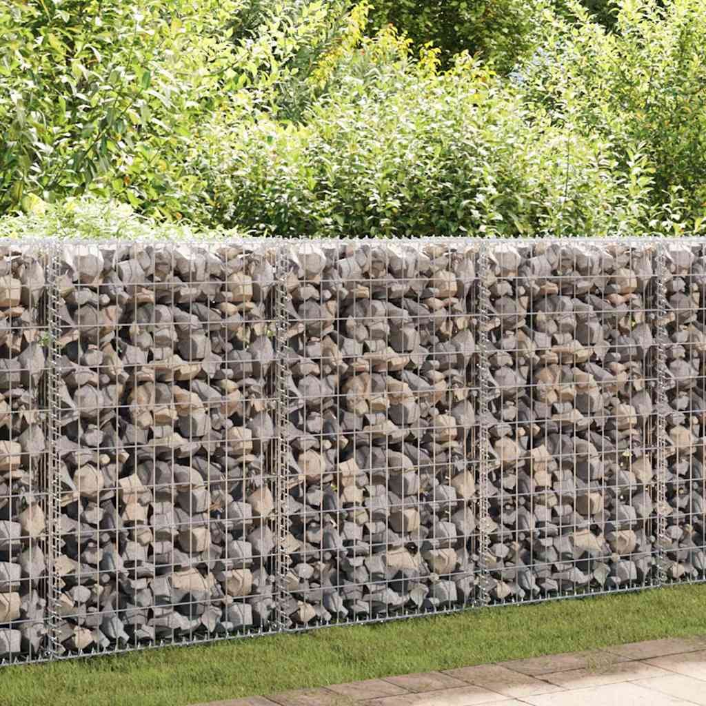 Schanskorfmuur met deksels 150x60x100 cm gegalvaniseerd staal