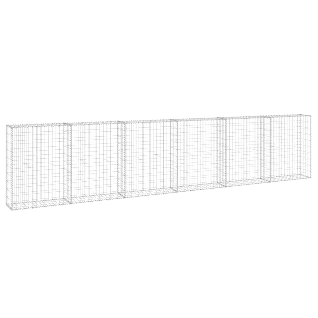 Schanskorfmuur met deksels 300x30x100 cm gegalvaniseerd staal