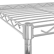 Opbergrek 5-laags met wielen 250 kg 75x35x155 cm chroomkleurig