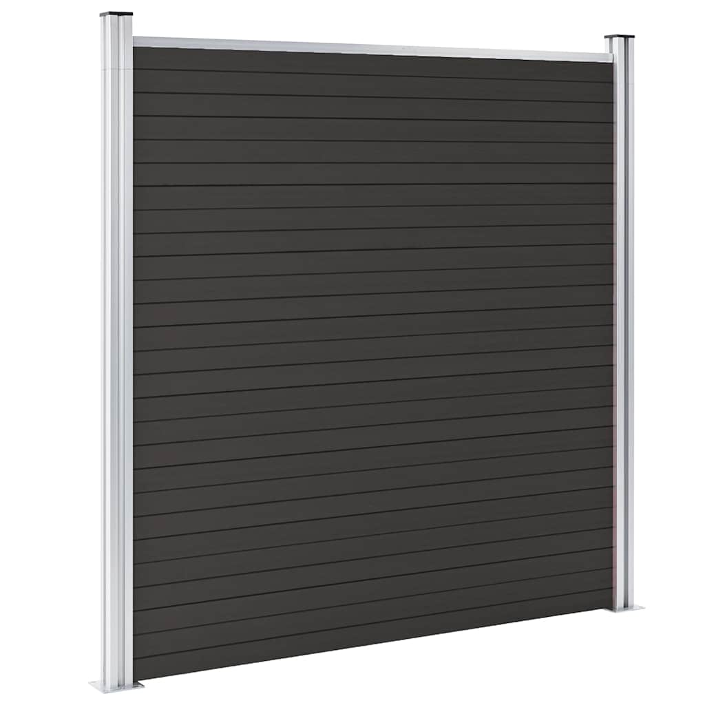 Schuttingpaneel 180x186 cm HKC zwart