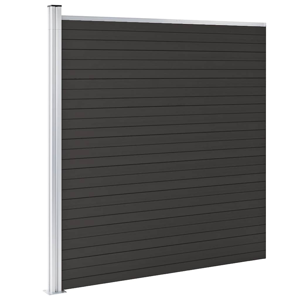 Schuttingpaneel 175x186 cm HKC zwart