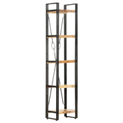Boekenkast met 5 schappen 40x30x180 cm massief mangohout