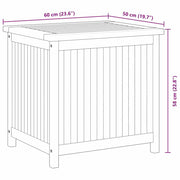 Opbergbox 60x50x58 cm massief teakhout